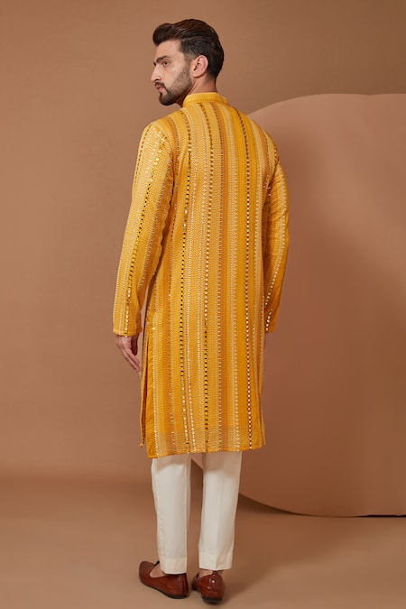 Kasbah Mirror Embroidered Kurta With Pant 