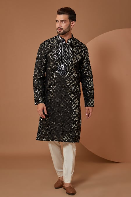 Kasbah Silk Embroidered Kurta With Pant 
