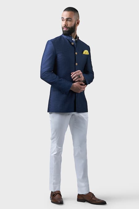 Buy Raghavendra Rathore Jodhpur Black Silk Embroidery Damask Thread Work Bandhgala Online at Aza Fashions Buy_Raghavendra Rathore Jodhpur_Black Silk Embroidery Damask Thread Work Bandhgala _Online_at_Aza_Fashions