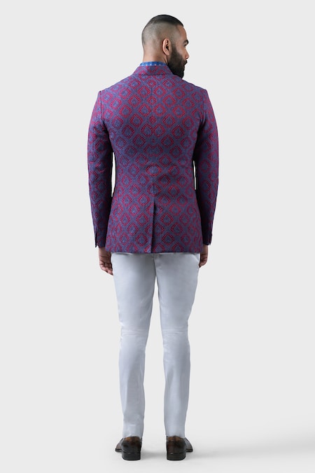 Raghavendra Rathore Jodhpur Mughal Damask Embroidered Bandhgala 