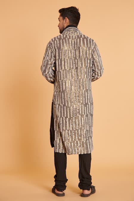 Siddartha Tytler Cutdana Embellished Kurta With Churidar 