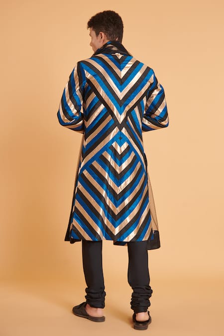 Siddartha Tytler Chevron Pattern Sherwani Churidar Set 