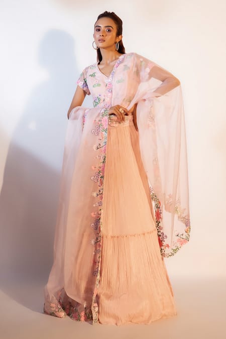 Smriti by Anju Agarwal Reese Embroidered Lehenga Set 