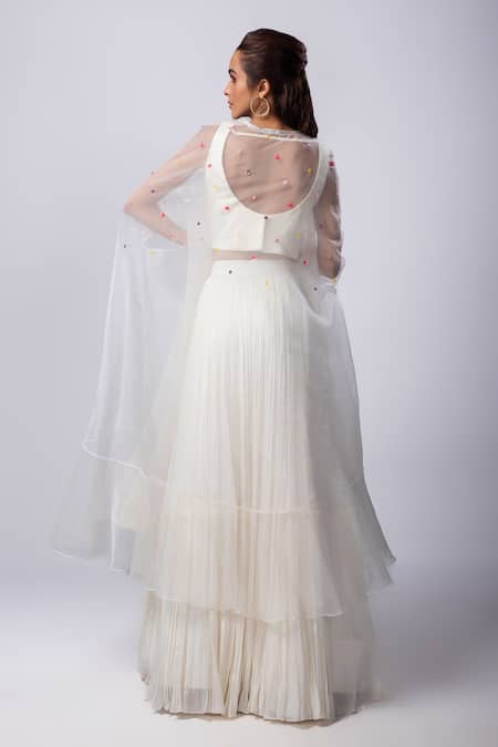 Smriti By Anju Agarwal Elisa Floral Embroidered Lehenga Set 