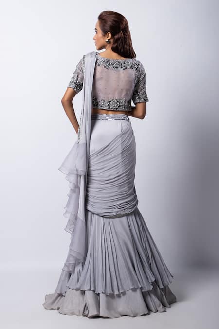 Smriti By Anju Agarwal Remi Pre-Draped Lehenga Saree 