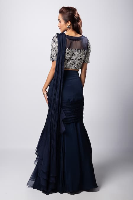 Smriti By Anju Agarwal Siana Pre-Draped Lehenga Saree With Blouse 