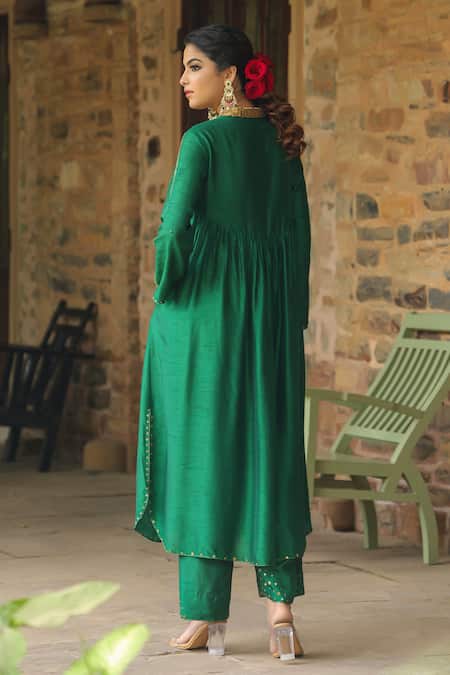 Label Niti Bothra Zardozi Embroidered Anarkali With Palazzo 