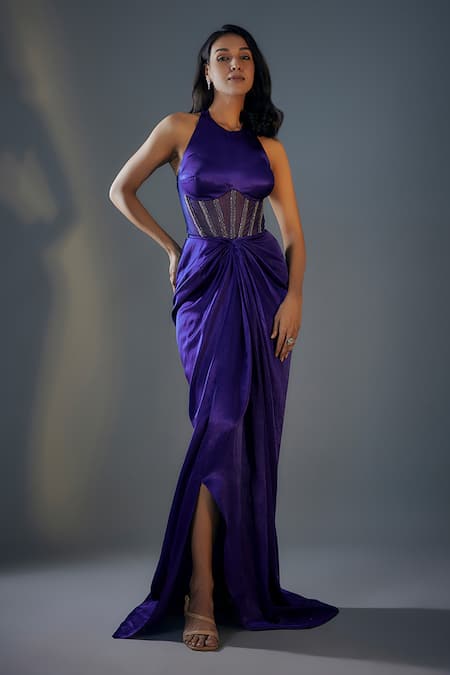 Masumi Mewawalla Corset Draped Gown 