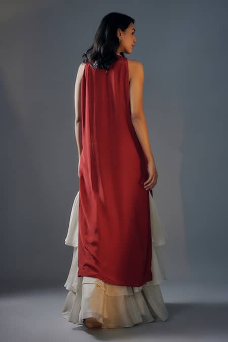 Masumi Mewawalla Leaf Embroidered Kurta Sharara Set 