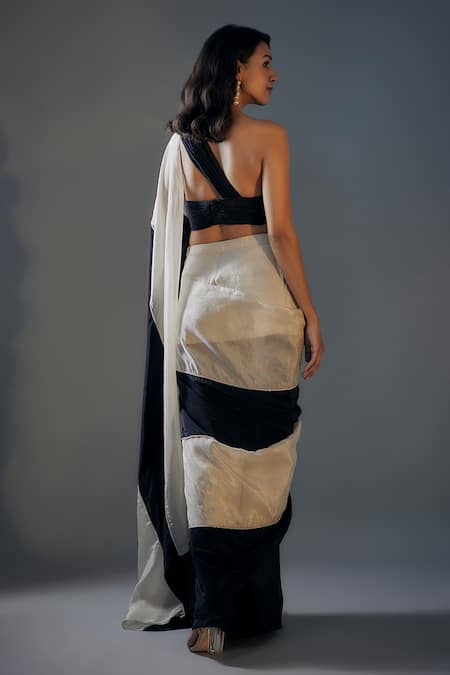 Masumi Mewawalla Color Block Pre-Draped Saree 