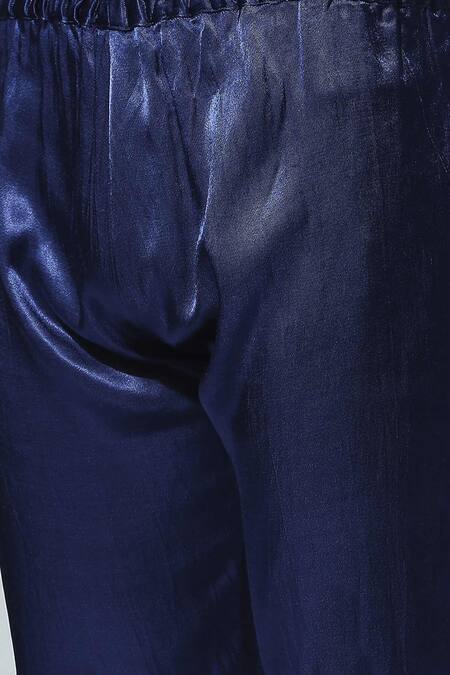 Masumi Mewawalla Blue Silk Embroidery Floral Bandhgala Jacket Set Online at Aza Fashions Masumi Mewawalla_Blue Silk Embroidery Floral Bandhgala Jacket Set _Online_at_Aza_Fashions