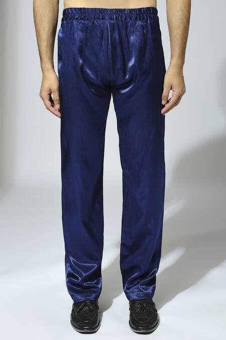 Buy Masumi Mewawalla Blue Silk Embroidery Floral Bandhgala Jacket Set Buy_Masumi Mewawalla_Blue Silk Embroidery Floral Bandhgala Jacket Set