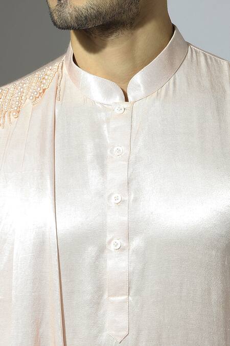 Buy Masumi Mewawalla Pink Maheshwari, Silk Embroidery Draped Kurta Set Online at Aza Fashions Buy_Masumi Mewawalla_Pink Maheshwari, Silk Embroidery Draped Kurta Set _Online_at_Aza_Fashions