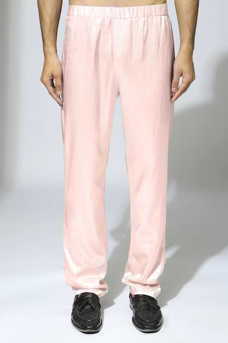 Shop Masumi Mewawalla Pink Maheshwari Mirrors Sleeve Embroidered Kurta Set Online at Aza Fashions Shop_Masumi Mewawalla_Pink Maheshwari Mirrors Sleeve Embroidered Kurta Set _Online_at_Aza_Fashions