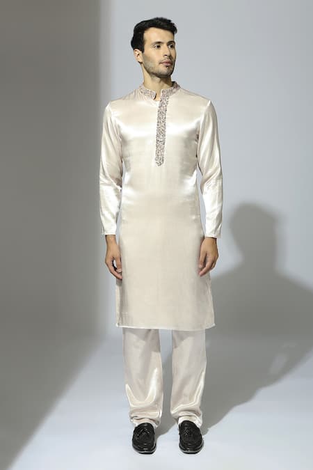 Masumi Mewawalla Sequin Embroidered Placket Kurta Set 