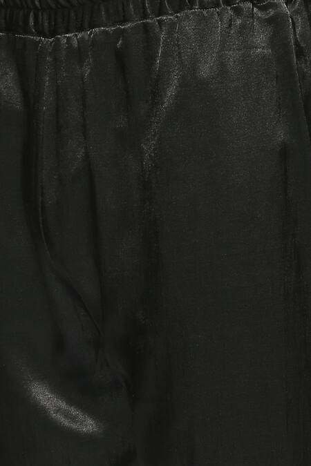 Masumi Mewawalla Black Tissue, Crepe Color Block Striped Kurta Set at Aza Fashions Masumi Mewawalla_Black Tissue, Crepe Color Block Striped Kurta Set _at_Aza_Fashions