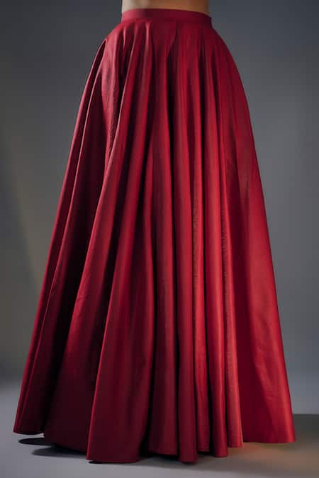 Buy_Masumi Mewawalla_Beige Silk, Tissue Mirrors Collared Embroidered Cuff Shirt And Lehenga Set _Online_at_Aza_Fashions