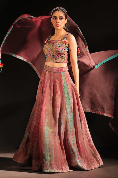 Capisvirleo Avantika Tie-Dye Pattern Lehenga Set 