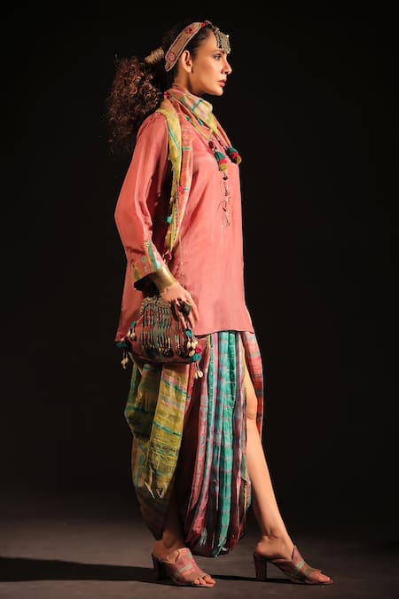 Capisvirleo Nura Tie-Dye Dhoti Pant Tunic Set 