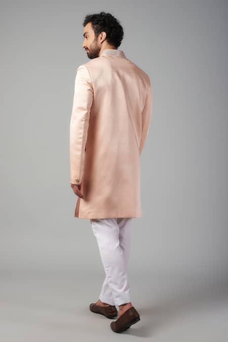 Spring Break Linen Satin Sherwani Set 