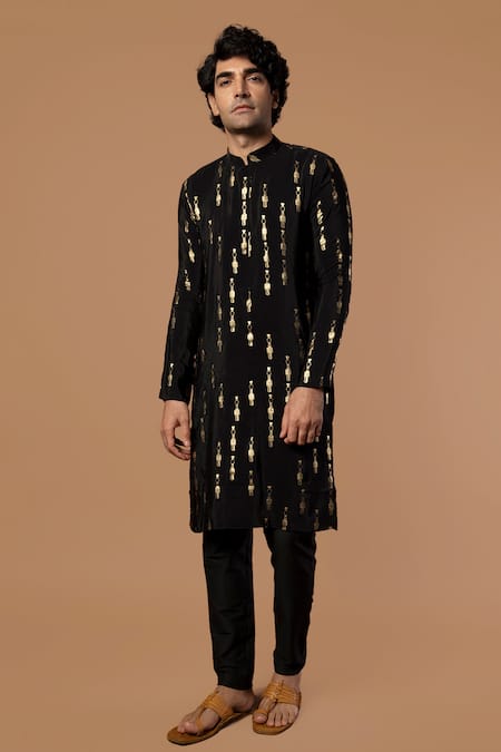 Masaba Tribal Pillar Foil Print Kurta 