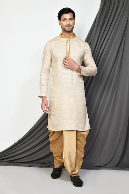 Aryavir Malhotra Straight Cotton Kurta With Dhoti Pant 