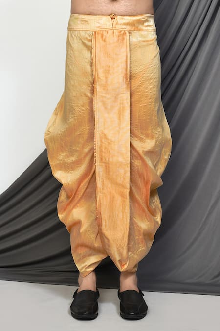 Arihant Rai Sinha_Cream Cotton, Silk Straight Kurta With Dhoti Pant _Online_at_Aza_Fashions