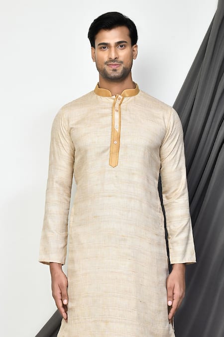 Buy Arihant Rai Sinha Cream Cotton, Silk Straight Kurta With Dhoti Pant Online at Aza Fashions Buy_Arihant Rai Sinha_Cream Cotton, Silk Straight Kurta With Dhoti Pant _Online_at_Aza_Fashions