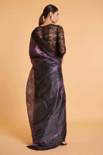 Siddartha Tytler Digital Print Saree With Blouse