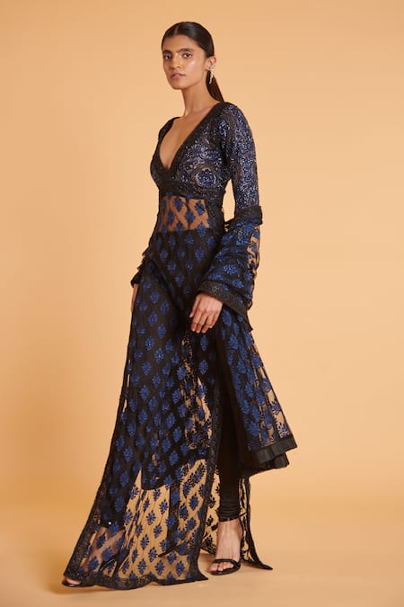 Siddartha Tytler Hand Embroidered Kurta Churidar Set 