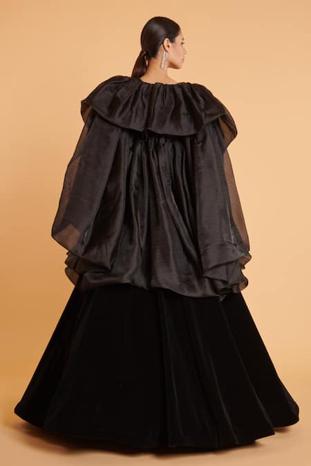 Siddartha Tytler Velvet Umbrella Skirt 