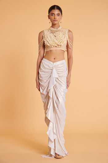 Cascade Draped Dress