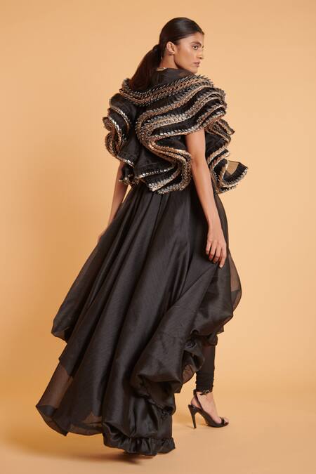 Siddartha Tytler High Low Bauble Skirt With Churidar 