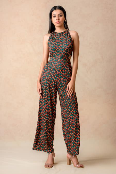 Thetaa Lily Floral Print Jumpsuit 