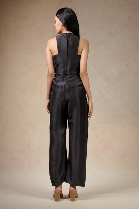 Shop_Thetaa_Multi Color Cotton, Net, Silk, Satin Sequins Embellished Cape With Jumpsuit _Online_at_Aza_Fashions