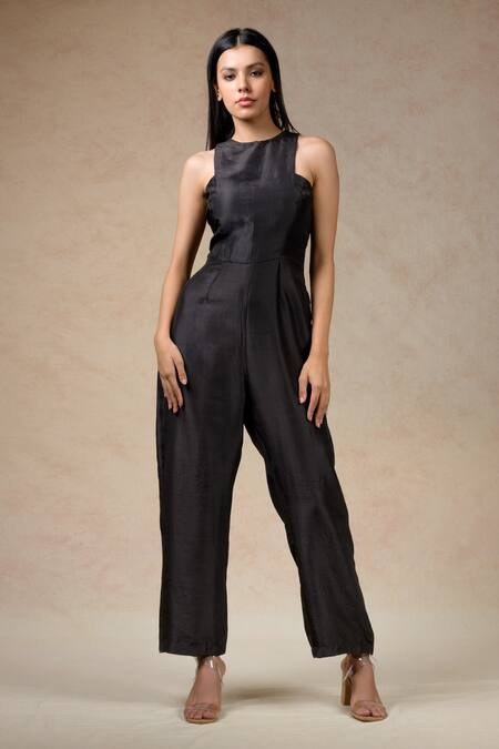 Thetaa_Multi Color Cotton, Net, Silk, Satin Sequins Embellished Cape With Jumpsuit _at_Aza_Fashions