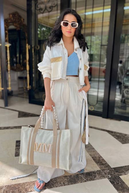 PRERTO Personalized Alphabeto Book Tote Bag 