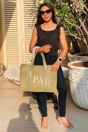 PRERTO Alphabeto Personalized Book Tote Bag 