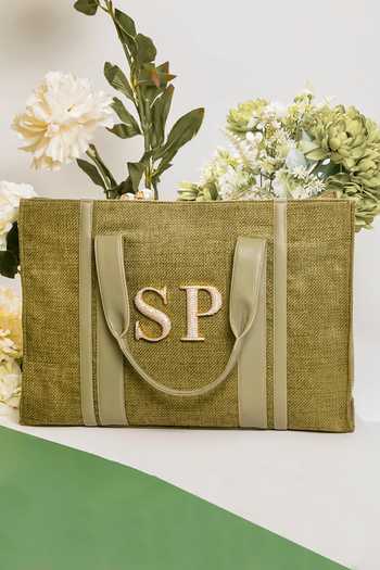 PRERTO Alphabeto Personalized Book Tote Bag 