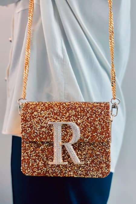 Pearl Ocean Gold Sling Bag GHB 01 GOLD - Price in India | Flipkart.com
