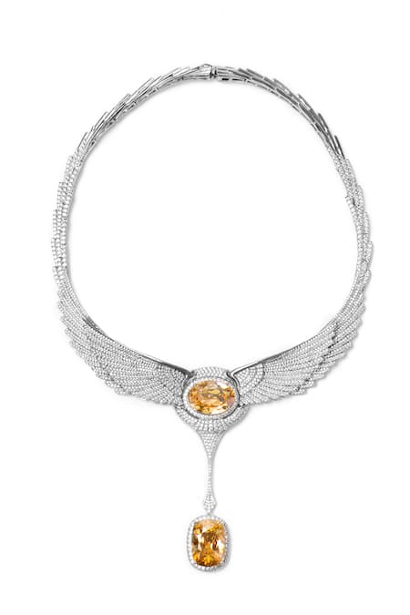 Women Gold Necklace Pendant Embellished With Crystals From Swarovski Heart Necklace  Angel Wing Rose at Rs 4336.65 | क्रिस्टल नेकलेस, क्रिस्टल का हार - My  Online Collection Store, Bengaluru | ID: 25959689455