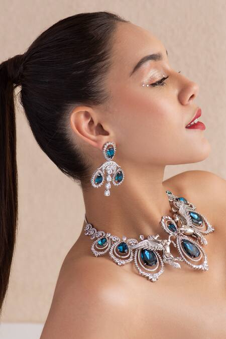Ornate Silver Boho Chandelier Earrings Bohemian Jewelry – DRAVYNMOOR