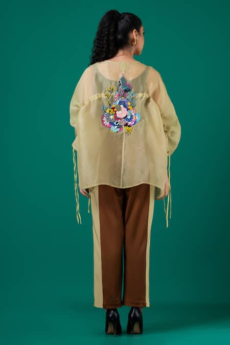 Megha Garg Hand Embroidered Jacket Pant Set 