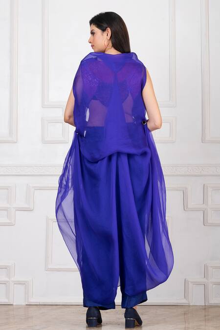 Megha Garg Sleeveless Cape Pant Set 