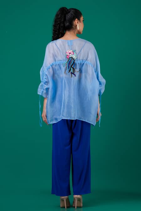 Megha Garg Beads Hand Embroidered Jacket Pant Set 