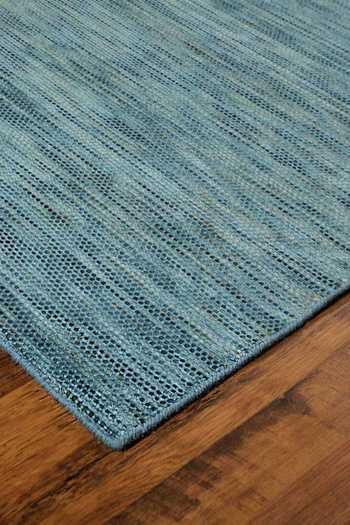 Buy_Kaleen India_Blue 50% Wool And 50% Viscose Hand Woven Rectangle Shaped Rug_Online_at_Aza_Fashions