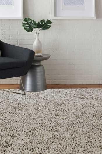 Kaleen India_Off White 100% Wool Hand Tufted Geometric Pattern Rectangle Shaped Rug_Online_at_Aza_Fashions