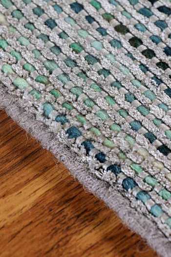 Kaleen India Multi Color 50% Viscose, 50% Wool Hand Woven Oval Shaped Rug Online at Aza Fashions Kaleen India_Multi Color 50% Viscose, 50% Wool Hand Woven Oval Shaped Rug_Online_at_Aza_Fashions