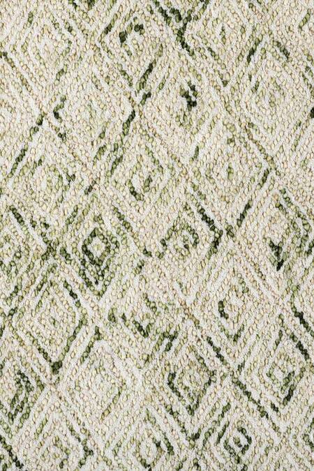 Shop_Kaleen India_Green 100% Wool Hand Tufted Geometric Pattern Round Rug