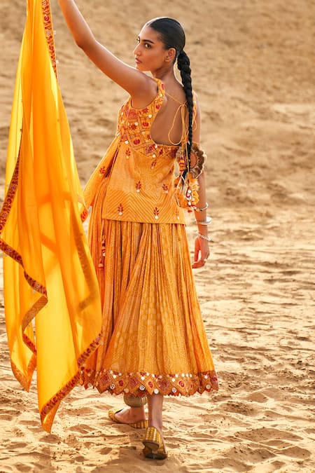 Punit Balana Banjaran Ghagri Printed Kurta Skirt Set 